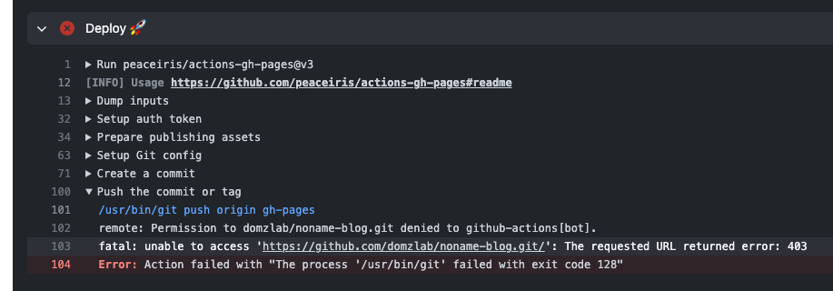 Build failure about code push